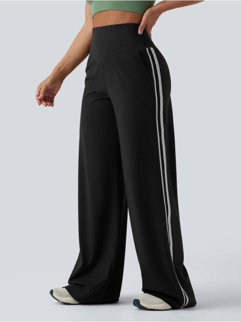 Halara UltraSculpt Black Baggy Yoga Pants S Tall 33”